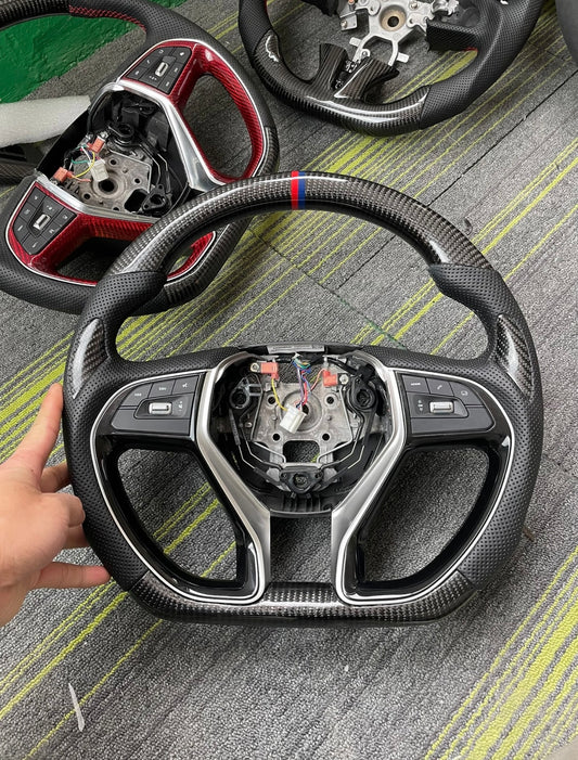 Personalised carbon fibre steering wheel style E